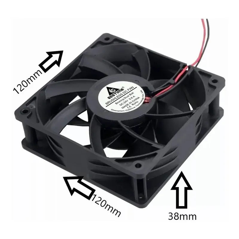 Ventilador Fan Cooler 24v 12cm X 3.8cm Ytd241238b Soldadora