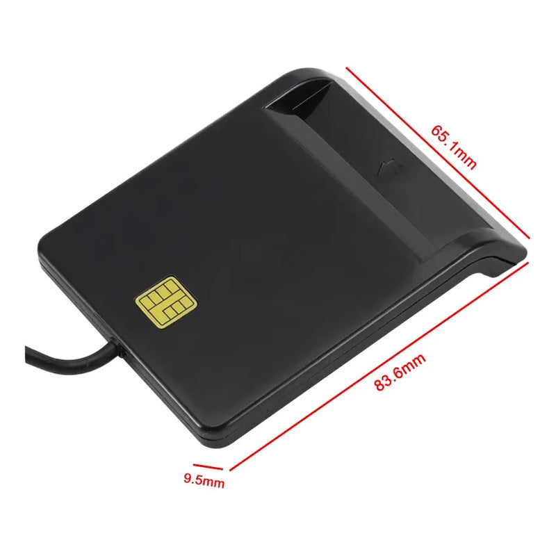 Lector Tarjetas Inteligente Ccid Usb Dni Electronico Sim Emv Negro