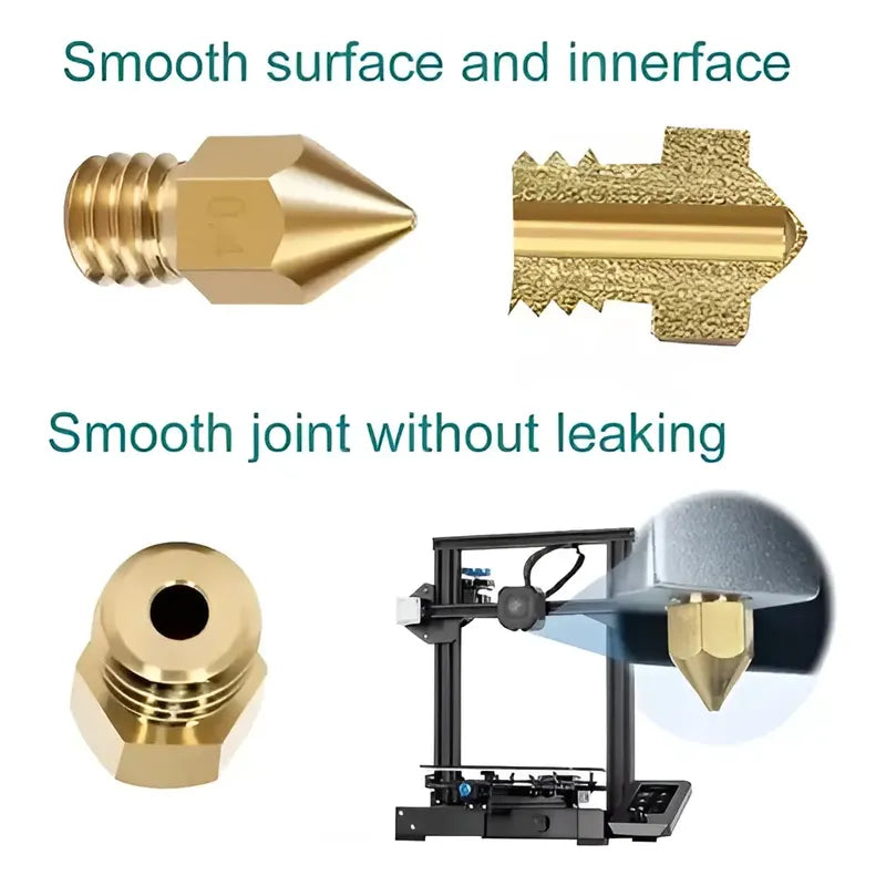 Pack 10 Boquilla Nozzle Para Impresora 3d Mk8 Ender 3 Cr10