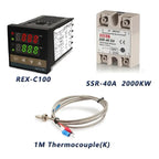 Kit Controlador Temperatura Pid Rex-c100 Termocupla Ssr-40