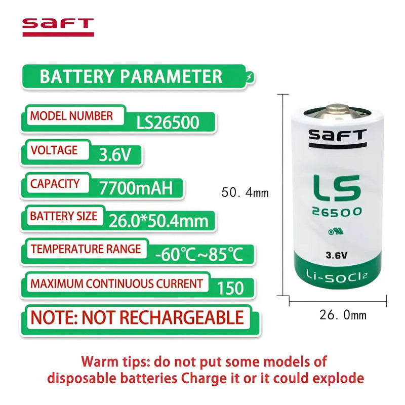 Saft Ls 26500 3.6v Ls-26500
