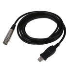 Cable Xlr Dmx Usb Hembra 3mt Studio Link Microfono Canon Negro