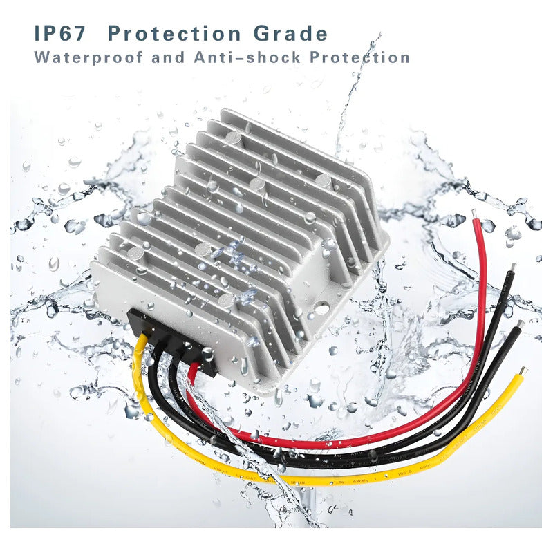 Convertidor Regulador Marca Tereparochile 12v A 24v 15a 360w Protecciones Ip68