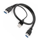 Cable Y Usb Macho 3 Conexiones Usb 3.0 Disco Duro Unidad Cd