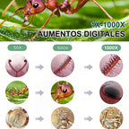 Microscopio Electronico Digital Pantalla 4.3 Pulgadas 1000x Usb Hd 10.mp Negro