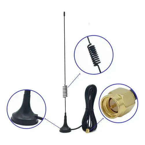 Antena Sma Wifi Modem Rtu 7dbi 3g 4g 5g Gsm 900-1800mhz 3mt