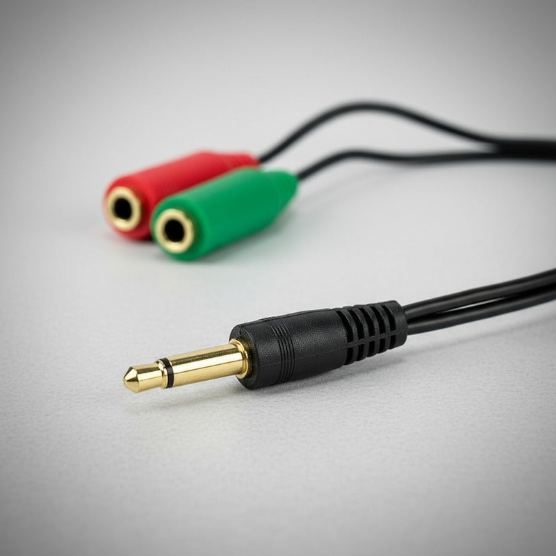 Cable Adaptador 3.5mm Audio Macho A Auricular Microfono Game
