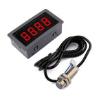 Tacometro Digital Led 9999 Rpm Dc 12v 24v Medidor Velocidad Negro