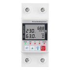 Medidor Consumo Wifi Protección Sobre Bajo Voltaje 63a Tuya