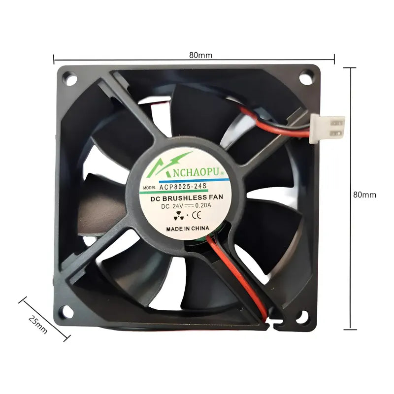 Ventilador Fan Cooler Acp8025-24s Dc24v 0.20a 80x80x25mm