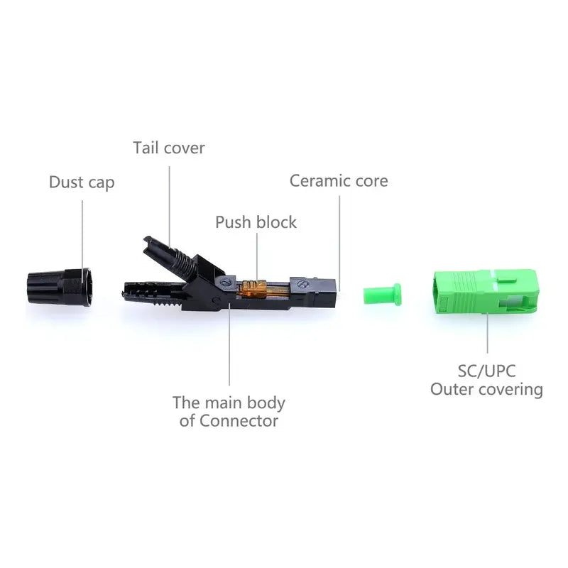 Conector Rápido Sc/apc Fibra Óptica Ftth 10 Unidades Tereparochile