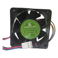 Ventilador Fan Cooler Kd6025h12s 12v 60x25mm 6cm 3 Cables Led Negro