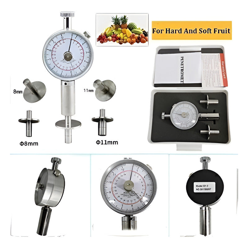 5x Medidor Penetrometro Frutas Alimentos Durometro Analogico