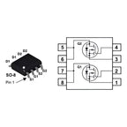 Mosfet Canal N P Me4542 30-v (d-s) Lcd Ccfl Dc-dc 4542