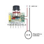 Dimmer Regulador Velocidad Motor 4000w 220v Control Pwm Scr