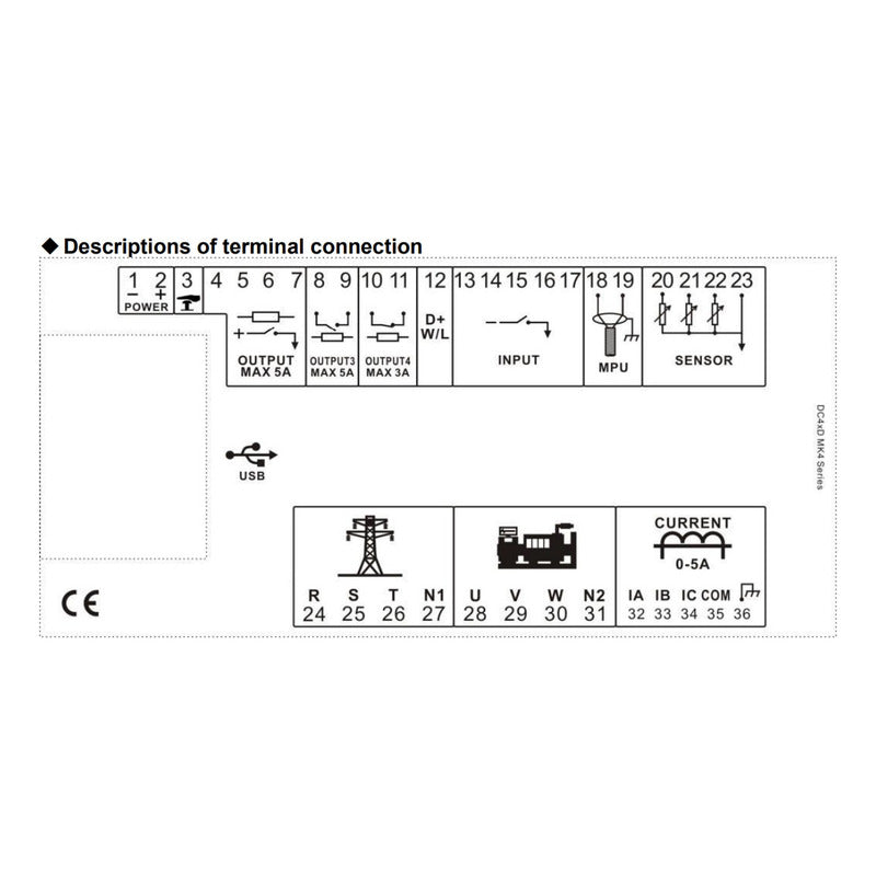 Lcd Modulo Controlador De Generador Ats Control Dc42d Mk4
