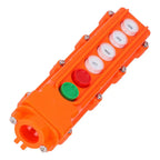 Botonera Colgante 6 Botones Puente Grua Pulsador Cob-62a Naranja