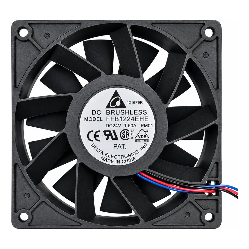 Ventilador Fan Cooler Ffb1224ehe 24v 120x38mm 3 Cables Negro