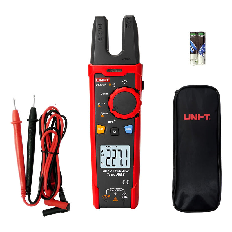 Amperimetro Medidor Horquilla Digital Ut256a Rms Uni-t 200a
