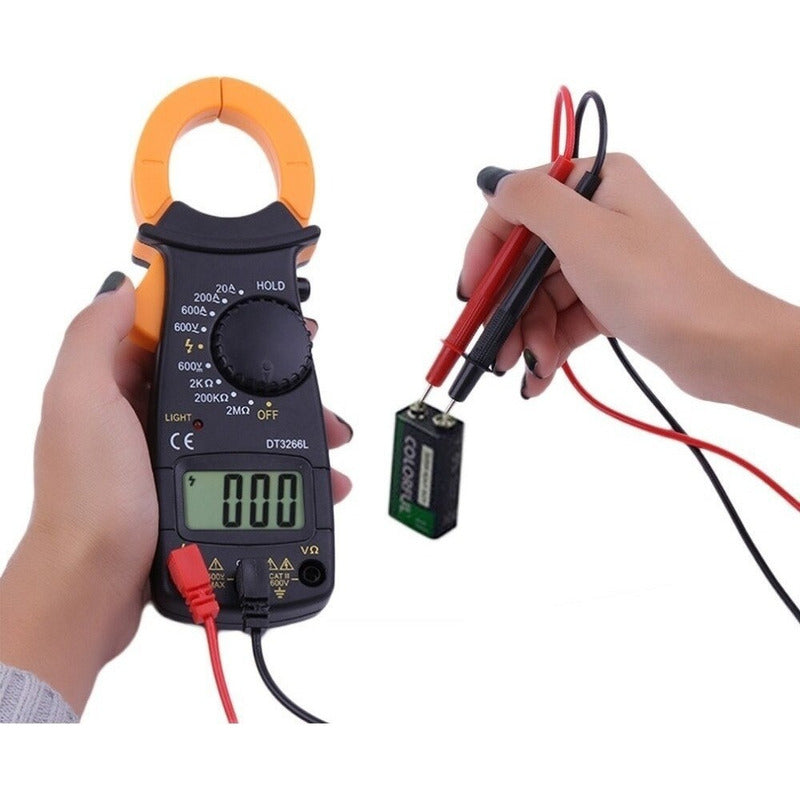 Pinza Amperimétrica Tester Digital Voltimetro Amperimetro
