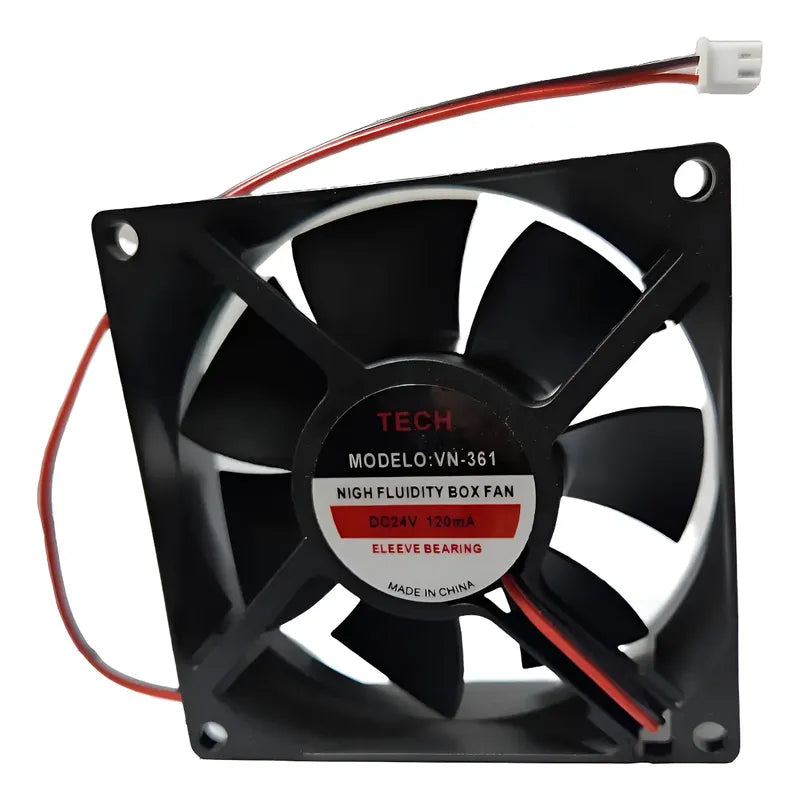Ventilador Fan Cooler Vn-361 Vn361 24v 80x80x25mm 8025 8cm Negro