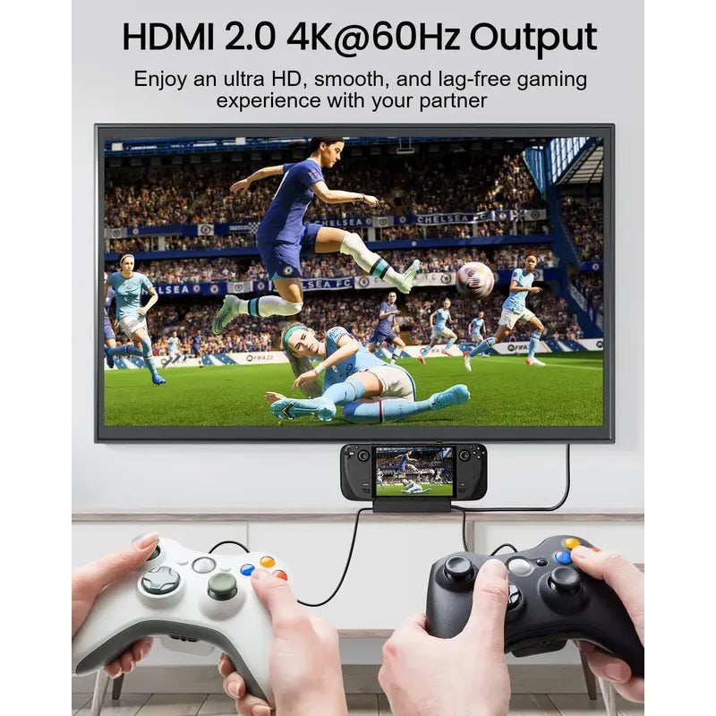 Base Para Steam Deck 6 En 1 Hdmi 4k Pd Ethernet Usb Tipo C