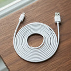 Cable Carga Y Datos Usb A Micro Usb V8 5 Metros Blanco