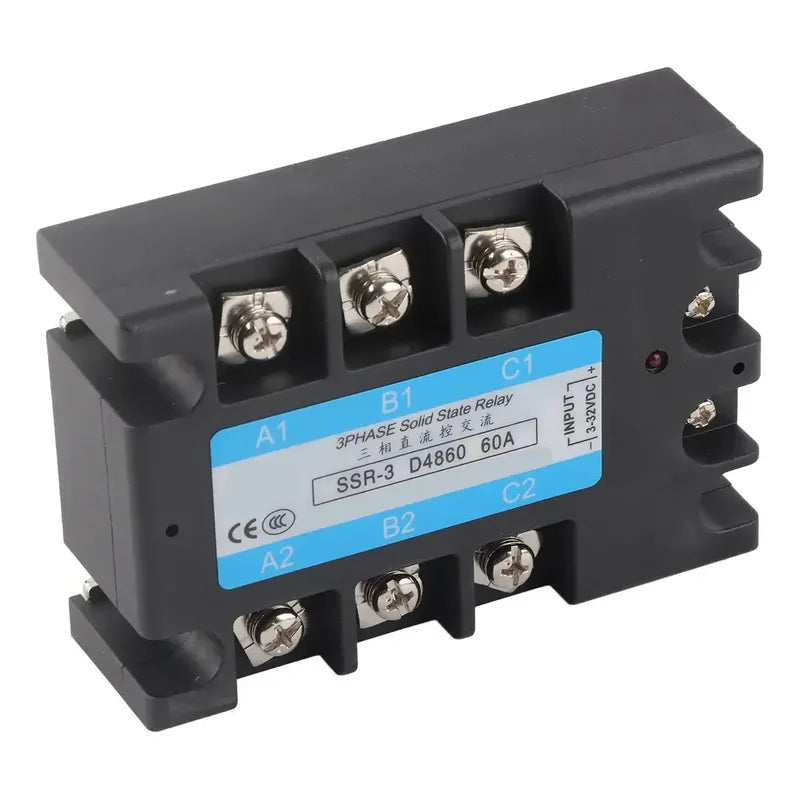 Rele Estado Solido Ssr 220v 60a Trifasico 24-480vac 3-32vdc