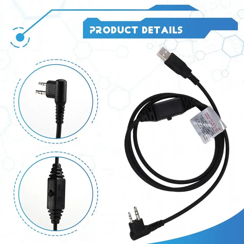 Cable De Programación Usb Pc63 Para Pd500 Pd506 Pd560 Pd58 Negro