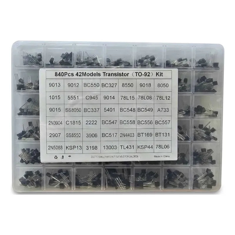 Kit De Transistores 840 Piezas To-92. 42 Modelos Diferentes