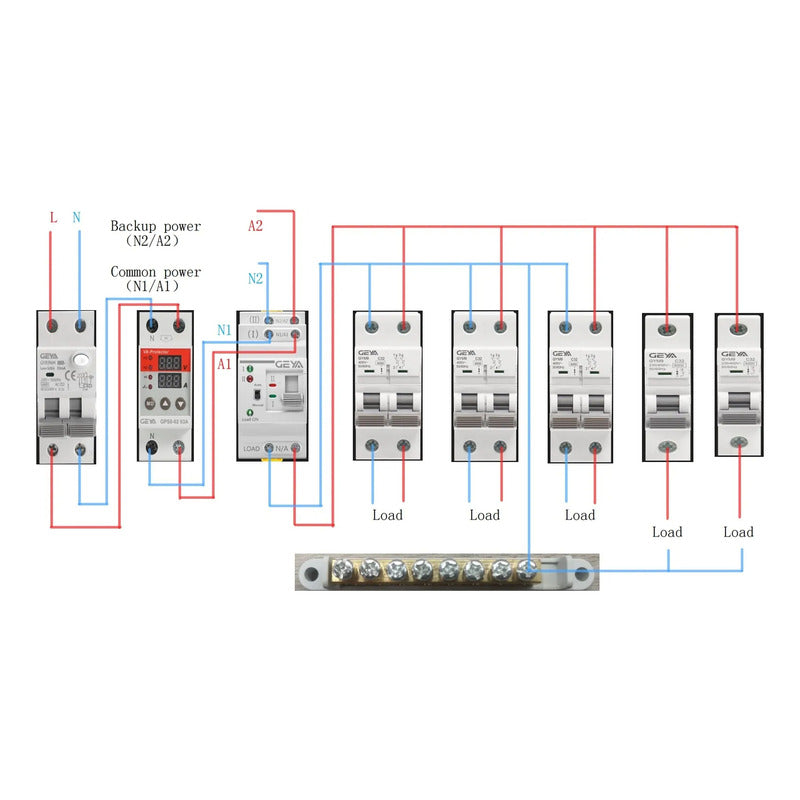 Switch Ats Transferencia Automatica Din 63a 220v Monofasico