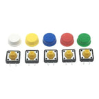 Pack 25 Pulsador Color 4 Pines 12 X 12mm + Caja Organizadora Multi