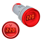 Mini Voltimetro Digital 22mm Piloto Led 12-500v Ac Lampara