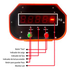 Balanza Digital Colgante Tereparochile 5tn Comercial Pantalla Led Naranja
