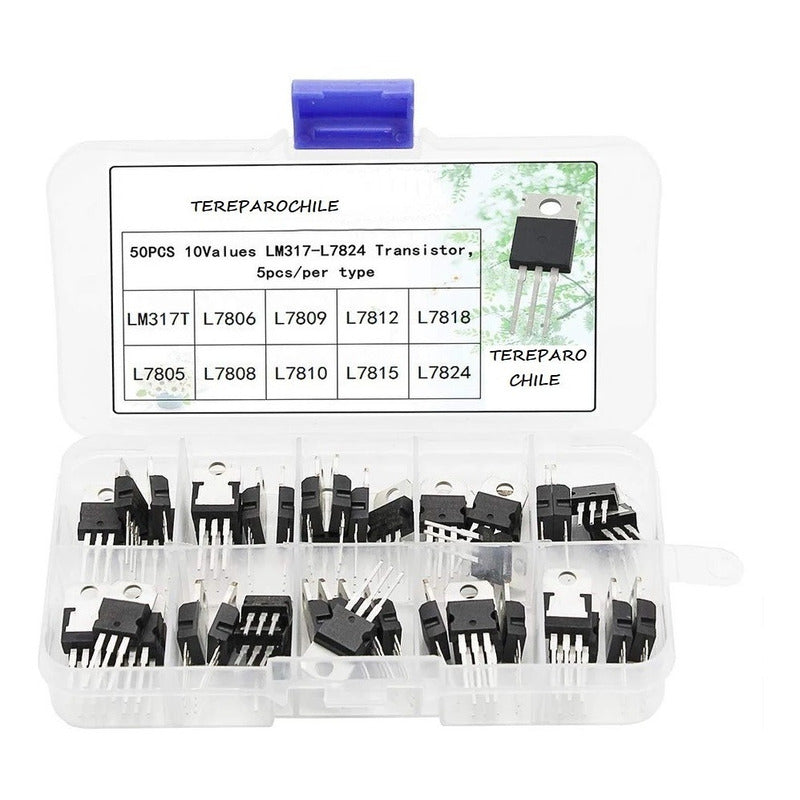 50 X Transistores Lm317 L7805 L7806 L7808 L7809 L7810 L7812
