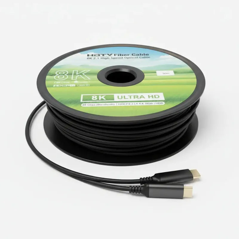 Cable Hdmi De Fibra Optica 8k 2.1 48gbps Ultra Hd 50 Metros