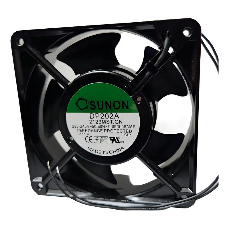 Ventilador De Enfriamiento Tereparochile Dp202a De 12x12 Cm Para 220-240v Negro