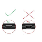 Cable Con Led Usb A Tipo-c 90º L 50cm Carga Rapida Datos Qc Negro