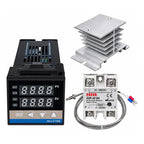 Set Termostato Control Temperatura Digital 220v Rex-c100 Ssr