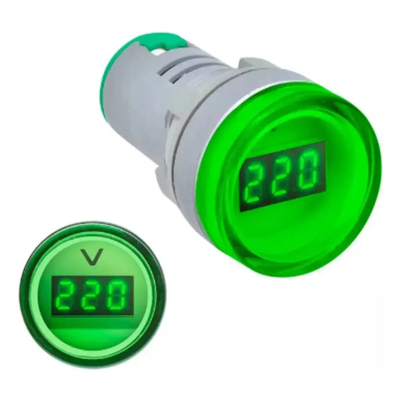 Medidor De Voltaje 22mm Piloto Led 12-500v Ac Lampara