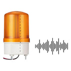Baliza Led Amarilla Con Sirena 12v 24v Para Alarma O Porton