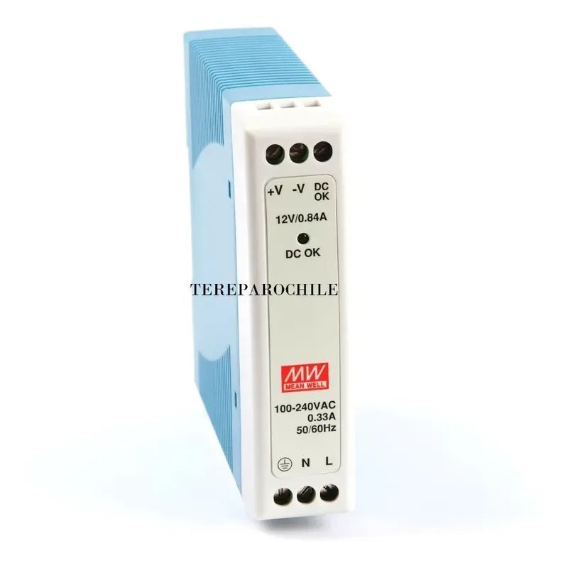 Fuente De Poder Riel Din Mdr-10-12 Mean Well 12v 0.84a 10w