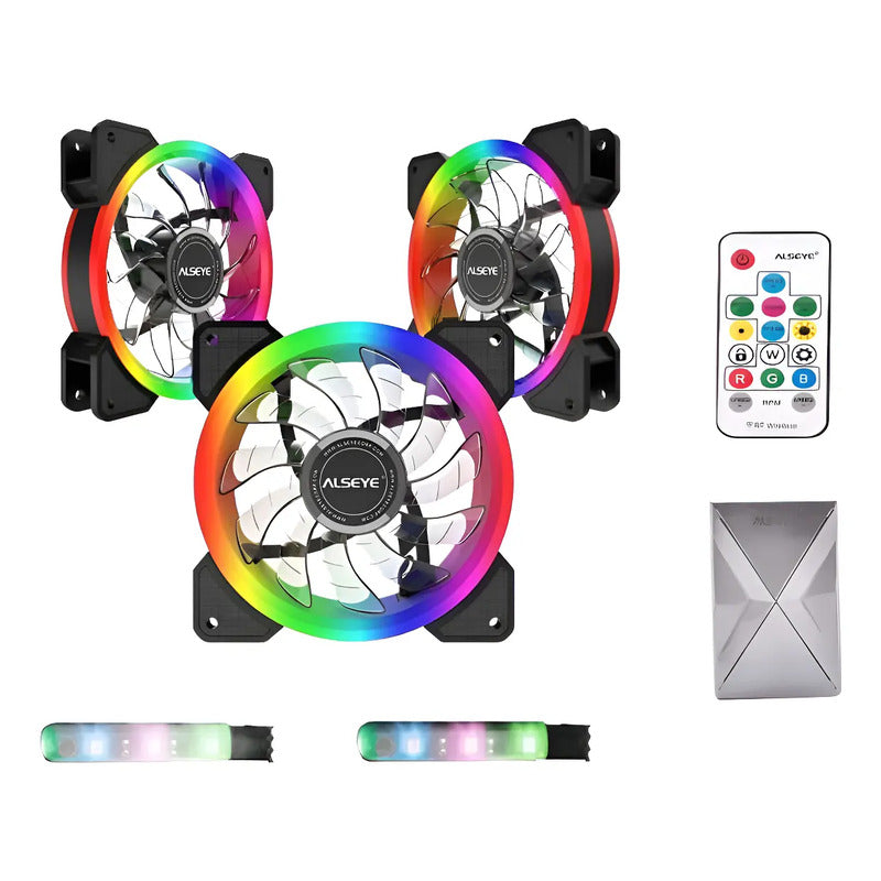 Kit 3 Ventiladores Cooler Trc 120mm Argb Drgb Gamer