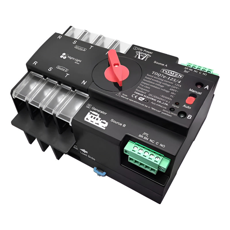 Interruptor Trifasico Ats 63a 220/380v Wifi Smart Ewelink Negro