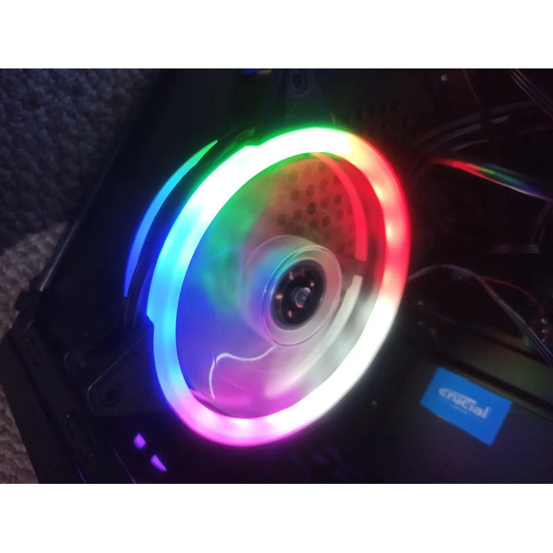 Fan Cooler 120mm Pc Gamer Led Rgb 3 Y 4 Pin Ide Chasis