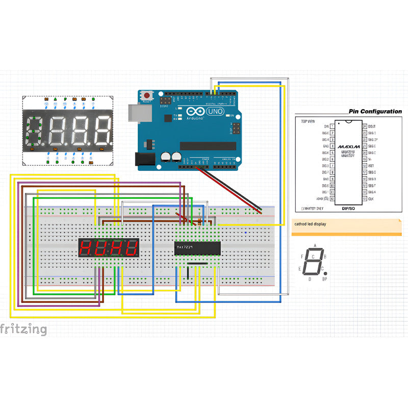 Max7219 Cng Driver 8 Display Led Para Arduino Pic Avr Arm 51