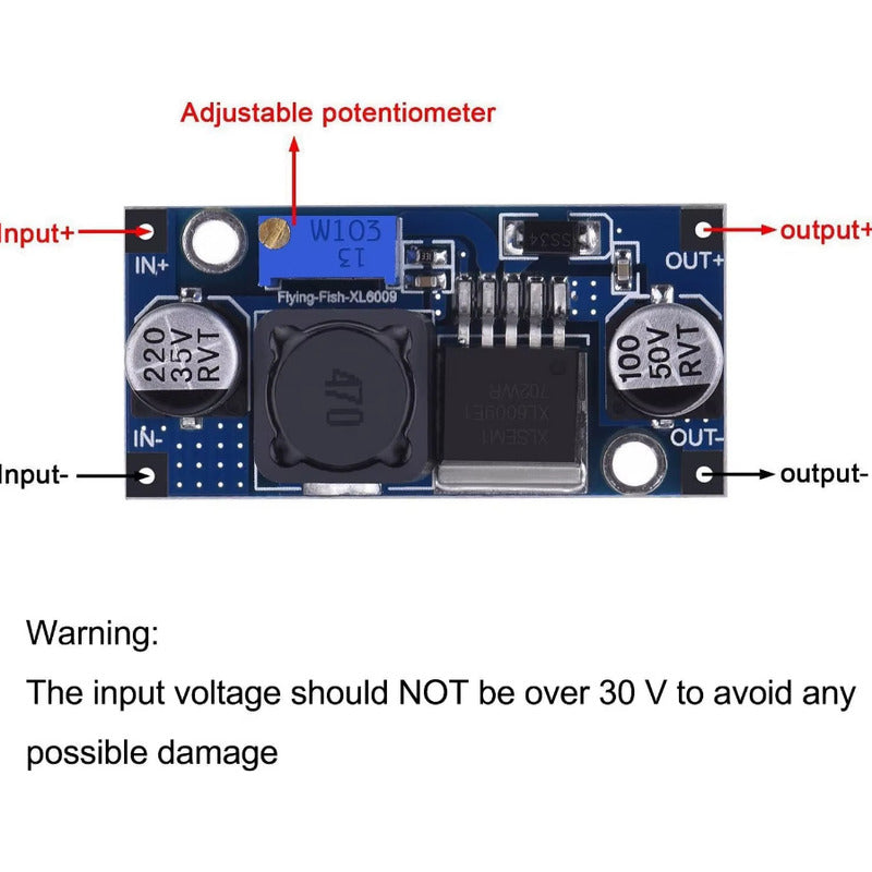 Modulo Potencia Step Up Regulador De Voltaje Dc-dc Xl6009