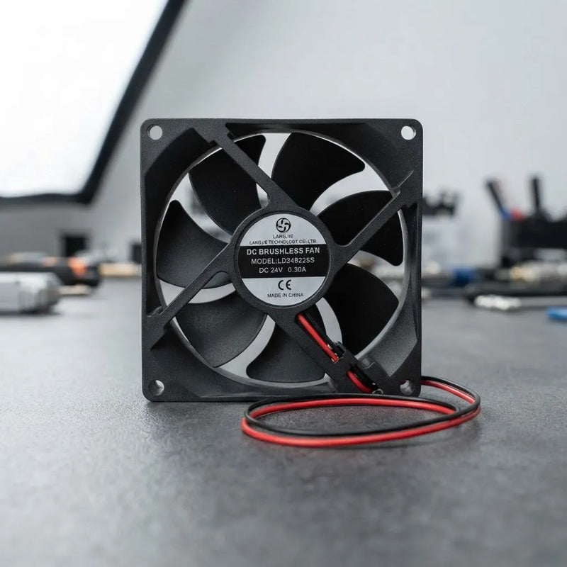 Ventilador Fan 92x25 Mm Ld249225s 24v 0.30a 2cables Negro