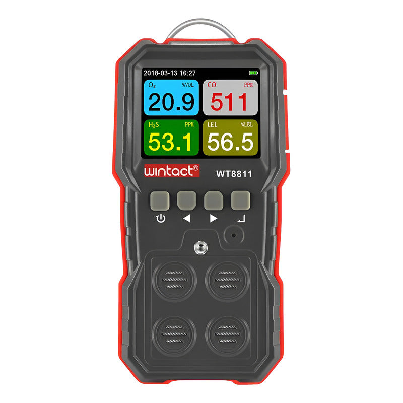 Medidor Detector De Gas Y Combustibles 4 En 1 Lel O2 H2s Co Negro