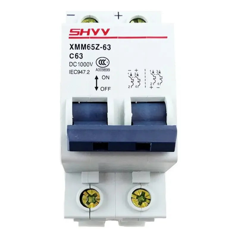 Interruptor Automático Disyuntor Solar 63a Dc 1000v Max 2p